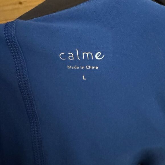 Calme Johnny Was Size Medium Endurance Black Blue Mesh Zip Up Performance Jacket - Picture 12 of 13